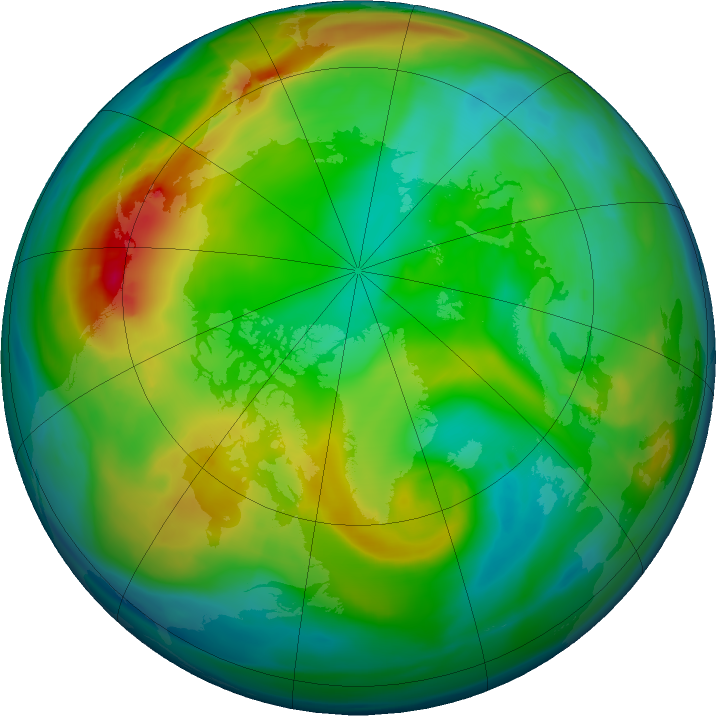 Arctic ozone map for 11 December 2021